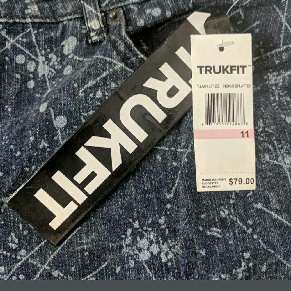 Trukfit denim jeans Lil Wayne indigo splatter - Picture 3 of 6